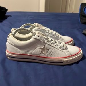 Converse Womens One Star Ox Plimsolls 160626C Blue Tint/Gym Red/White Unisex